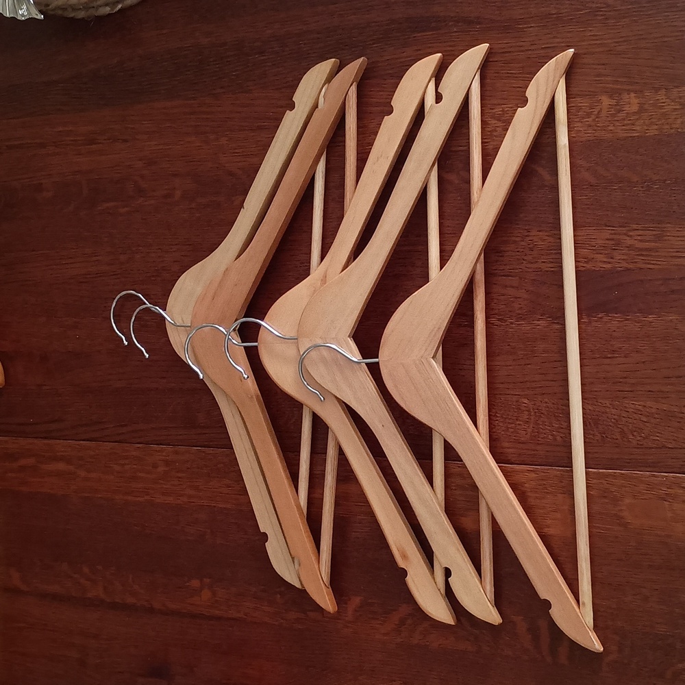 Natural Wood Clothes Hanger Bundle